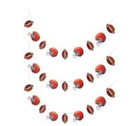 POPETPOP 3 Pièces Guirlande de Fête Sportive, Bannière Thématique Rugby, Forme Casque de Rugby, Papier, Légère, Facile à Suspendre, Décor Anniversaire Football pour Garçon et Filles et