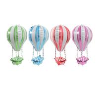 POPETPOP 4 Pièces Ballons Légers Longue Tenue Décoratifs 4d Forme Montgolfière en Aluminium pour Garçon et Filles pour Fêtes D'anniversaire et Mariages en Extérieur