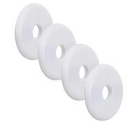 POPETPOP 4 Pièces Cache-trou Décoratif Rond Blanc en Plastique 5/8'' Bride Fendue Autocollante pour Tuyaux, pour Salle de Bain Cuisine, Design Élégant et Fonction Polyvalente