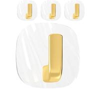 POPETPOP 4 Pièces Crochet Porte-manteau Mural Adhésif Acrylique Carré | Perçage, Surface Lisse, Usage Quotidien à Maison, pour Paquet et Vestes, Style Moderne