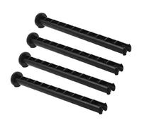 POPETPOP 4 Pièces Goupille de Couvercle de Poubelle Extérieure, Verrou de Charnière de Poubelle 21cm en Plastique Noir, pour Bacs à Déchets Extérieurs 240 L, Usage Commercial et Domestique
