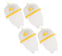 POPETPOP 4 Pièces Moules à Omelette en Silicone Résistants Haute Température, Cuiseur à Œufs Individuel de Poussin Jaune, Facile à Démouler pour Préparation Petit-déjeuner