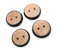 POPETPOP 4 Pièces Pieds de Meubles Ronds en Bois pour Canapé et Commode | Bois Massif, Finition Café, Trous Pré-percés, Style Scandinave Moderne, Salon et Chambre