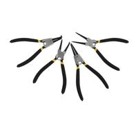 POPETPOP 4 Pièces Pince à Circlips Multifonctionnelle, Pied à Coulisse de Retenue, Acier Noir, Antidérapante, 7 Pouces, pour Anneaux D’arrêt Internes et Externes