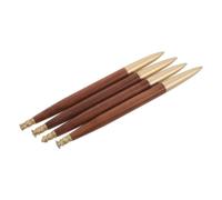 POPETPOP 4 Pièces Stylo Signature Bois et Laiton Pointe Fine 0,5mm | Design Original Ornement Agneau, Recharge Remplaçable Incluse, pour Notes et Documents