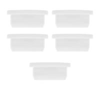 POPETPOP 5 Bouchons en Silicone Réutilisables, Blancs, 32,3mm, pour Pots de Fleurs, Bouteilles et Tubes, pour Salière et Poivrière