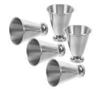 POPETPOP 5 pièces Coupes de Communion Réutilisables, Tasses en Acier Inoxydable Argentées, Faciles à Nettoyer, pour Cérémonies Religieuses et Services d'Église