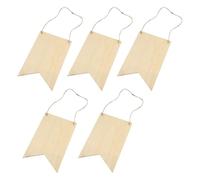 POPETPOP 5 Pièces Plaque en Bois à Suspendre Plaque de Bois Peinte Beige Soi-même Accessoires DIY à Peindre pour Décorer Fenêtre et Vitrine