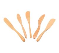 POPETPOP 5 Pièces Set de Couteau A Beurre Trou en Bois Surface Lisse, Tartineur à Beurre Multifonction Ergonomique pour Restaurant Cuisine Professionnelle Couleur Couleur Aléatoire