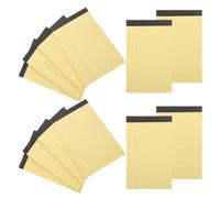 POPETPOP 50 Feuilles Blocs-notes Lignés Jaunes en Papier Déchirable Portable, pour Bureau et Maison, Cahiers Simples et Élégants pour Prise de Notes