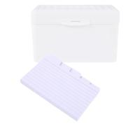 POPETPOP 50pièces Fiches de Notes avec Lignes Horizontales Bloc-notes avec Boîte de Rangement pour Étudiants Carnet Réutilisable pour Vocabulaire Catégorisation et Organisation