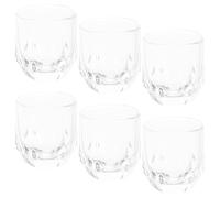 POPETPOP 6 Pièces Verre à Spiritueux Hexagonal en Verre Base Épaisse pour Dégustation à Domicile et Réunions de Famille