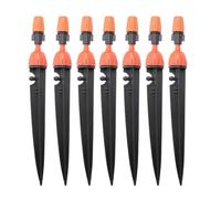 POPETPOP 7 Pièces Goutteur D’Irrigation Réglable 360° 0-140 L/h | Micro-pulvérisation, Raccord pour Tube Capillaire 7mm, Fixation au Sol, Débit Ajustable
