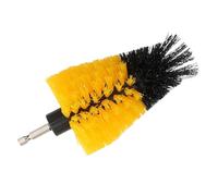 POPETPOP Accessoire de Brosse pour Perceuse Électrique Jaune en Pp et Acier, Brosse de Nettoyage Motorisée Compatible pour Sols et Éviers, pour Coins et Recoins