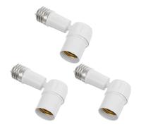 POPETPOP Adaptateur de Douille de Lampe E27 Rallonge Facile à Installer Flexible en Plastique Blanc Pack de 3 Pièces pour Lampe pour Maison et Hôtel