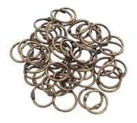 POPETPOP Anneaux de Reliure Métalliques Ronds 15 Mm Bagues en Bronze Antique 50 Pièces Anneaux à Clip pour Fiches Recettes Classeurs Papeterie Bureau