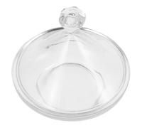 POPETPOP Assiette à Dessert en Verre avec Couvercle Élégant pour Bureau et Table de Fête, Plateau Pied Rehaussant les Desserts avec Design Raffiné et Fonction Pratique