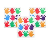POPETPOP Autocollants Empreintes de Mains 27pcs, Décorations Waterproof pour Murs et Sols, Adaptés aux Écoles Maternelles