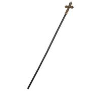 POPETPOP Bâton de Marche Religieux pour Prêtre, Croix Détachable en Plastique Léger, Accessoire Festif pour Pâques et Fêtes de Fin D’année