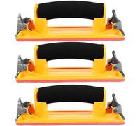 POPETPOP Bloc de Ponçage Manuel 3pcs en Plastique Résistant à L'usure, Confortable à Tenir, Outil pour Poncer avec Poignée Ergonomique Plusieurs styles