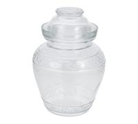 POPETPOP Bocal à Cornichons Surface Lisse et Résistante de Grosse Capacité en Verre Transparent avec Couvercle Étanche Cuisine Moderne