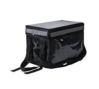 POPETPOP Boîte à Lunch Isotherme Noire en Tissu Oxford et Aluminium 32l Étanche et Solide, pour Événements en Plein Air et Livraison de Repas Chauds