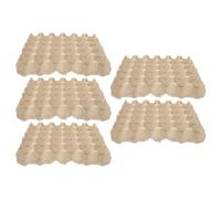 POPETPOP Boîte à Œufs en Papier Pulp 30 Pièces 5×6 Alvéoles Plateau Carton pour Œufs Empilable Anti-Collision Rangement Réfrigérateur Cuisine