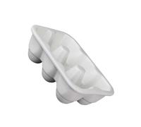 POPETPOP Boîte à Œufs Porcelaine Compartiments Organiseur Compact et Protecteur pour Réfrigérateur Plateau de Rangement Facile à Nettoyer Protège les Œufs des Chocs
