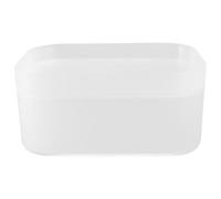 POPETPOP Boîte de Rangement Blanche en PP pour Cosmétiques Grosse Capacité et Design Délicat, pour Organiser l'espace Bureau et Protéger des Poussières