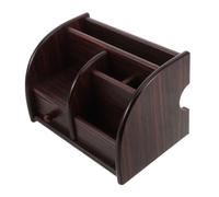 POPETPOP Boîte de Rangement Compartiments en Bois pour Réparation de | Porte-pinces Intégré, Organisateur de Tournevis, Marron Lisse, Maison et Atelier