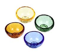 POPETPOP Bol D'offrande Design Classique Motif Alvéolé D'eau de Bouddha en Artificiel, Lot de 4 Pièces Petite Taille Compacte et Stable pour Religieux