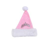 POPETPOP Bonnet Décoration de Noël et en Couronne Père Peluche Forme Rose Festive Confortable pour Adultes Garçon et Filles Lors de Fêtes Carnavalesques