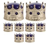 POPETPOP Bouchon de Flacon Parfum 8pcs Style Couronne avec Structure 15groove, Matériau Plastique et Métal pour Présentation Cadeau et Voyage