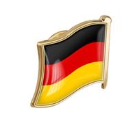 POPETPOP Broche Drapeau Allemand en Verre Trempé, Épingle Robuste et Facile à Clipser, Accessoire Décoratif pour Événements Patriotiques et Journée des Anciens