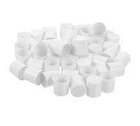 POPETPOP Caches de Douilles E27 en Plastique Blanc pour Ampoules à Vis, Design Plat, 50 Pièces, Installation Facile pour Espaces Commerciaux et Maisons