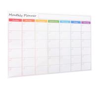 POPETPOP Calendrier Magnétique Frigo Blanc Tableau Blanc Effaçable à Sec, Design Aimanté en Pet, Espace de Notes Ample pour Organisation Mensuelle et Listes de Tâches
