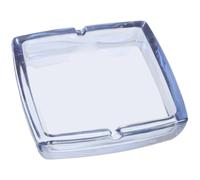 POPETPOP Cendrier Carré en Verre Bleu pour Cigarettes Base Stable et Design Transparent Artistique, Maison Rassemblements en Extérieur