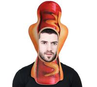POPETPOP Chapeau Hot Dog, Chapeau de Nourriture, Polyester, Forme Hot-dog, Accessoire de Déguisement Facile à Porter pour Fêtes Pizza et Fêtes Amusantes