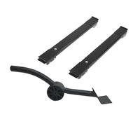 POPETPOP Chariot à Meubles Base Réglable Roulettes en Acier Inoxydable et Caoutchouc, Noir, pour Lave-linge et Sèche-linge, Supporte les Charges Lourdes, Levier, 1 Paire
