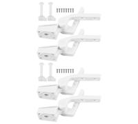 POPETPOP Charnières de Siège de Toilette Blanches en Plastique Abs 2 Ensembles Kit de Fixation avec Boulons, Vis et Écrous, Universelles, pour Réparation DIY de Lunette Wc