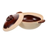 POPETPOP Cocotte Forte Capacité de Stockage Thermique 500ml en Terre Cuite Résistante la Chaleur pour Braiser Poulet en Restaurant