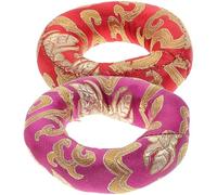 POPETPOP Couleur Aléatoire pour Bols Chantants Bouddhistes 2 Coussins en Coton Léger et Portable, Accessoires pour Pratique Spirituelle Motifs Significatifs