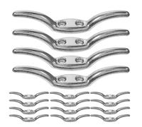 POPETPOP Crochets de Fixation pour Stores en Métal Argenté Lot de 16 Pièces Compatibles Universellement pour Stores de Fenêtres Hôtels et Balcons