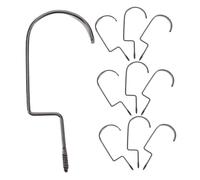 POPETPOP Crochets Métalliques Pour Cintres, 10 Pièces, Adaptés À L'organisation De La Garde-robe Et Du Placard, Conception Longue, Idéale Pour Les Manteaux Et Les Vestes