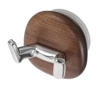 POPETPOP Crochets Muraux à Ventouse en Bois Rustique, Double Support Marron | Perçage, Fixation Réutilisable sur Verre, Repositionnement Facile, pour Murs de Chambre et Décorations