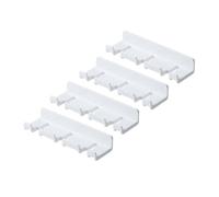 POPETPOP Crochets Muraux Adhésifs Blancs Fixation sans Percer 4pcs en Plastique pour Rangement Chargeur et Organisation Murale pour Support de Prise de Courant