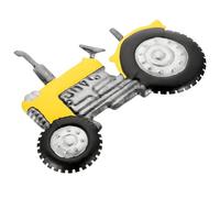 POPETPOP Décoration Murale en Fer Tracteur Jaune pour Maison et Jardin, Ornement Suspendu Artisanal, Sculpture Décorative Robuste et Vintage, Panneau Mural pour Intérieur et Extérieur