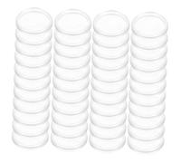 POPETPOP Disques de Reliure en Plastique Abs pour Classeur Rigide Format A4 4 Anneaux, Surface Lisse et Flexible, Lot de 44 Pièces pour Bureau et École