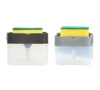 POPETPOP Distributeur Plastique 2pcs Savonnette Liquide Automatique de et en Grosse Capacité sans Goutte Porte-éponge Pratique Couleur Aléatoire Cuisine Lavage Vaisselle