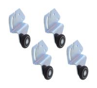 POPETPOP Ensemble de 2 Kits de Roulettes pour Porte Coulissante D'armoire, Galets en Nylon et Acier Carbone, Installation Facile DIY pour Rénovation de Maison